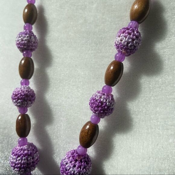 🍭6/$30 Handmade crochet and beaded boho necklace - Picture 2 of 7